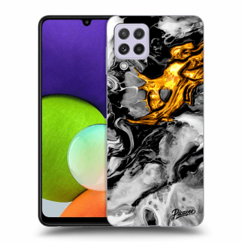 Husă pentru Samsung Galaxy A22 A225F - Black Gold 2