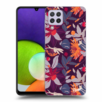 Husă pentru Samsung Galaxy A22 A225F 4G - Purple Leaf