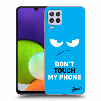 Picasee ULTIMATE CASE pentru Samsung Galaxy A22 A225F 4G - Angry Eyes - Blue