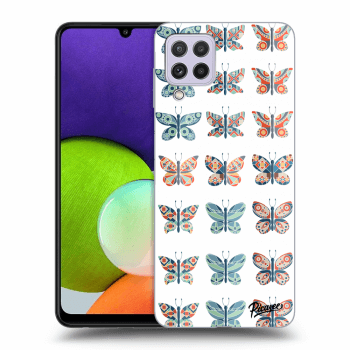 Picasee husă transparentă din silicon pentru Samsung Galaxy A22 A225F 4G - Butterflies