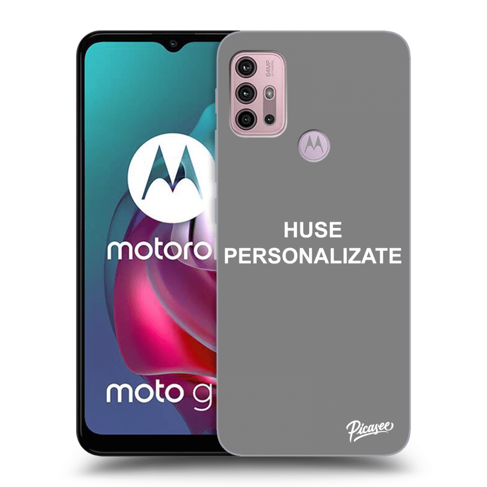 Picasee husă neagră din silicon pentru Motorola Moto G30 - Huse personalizate