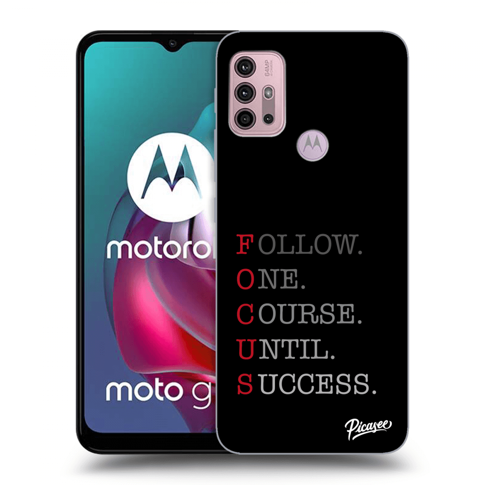 Picasee husă neagră din silicon pentru Motorola Moto G30 - Focus