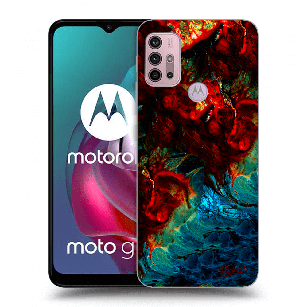 Picasee husă neagră din silicon pentru Motorola Moto G30 - Universe