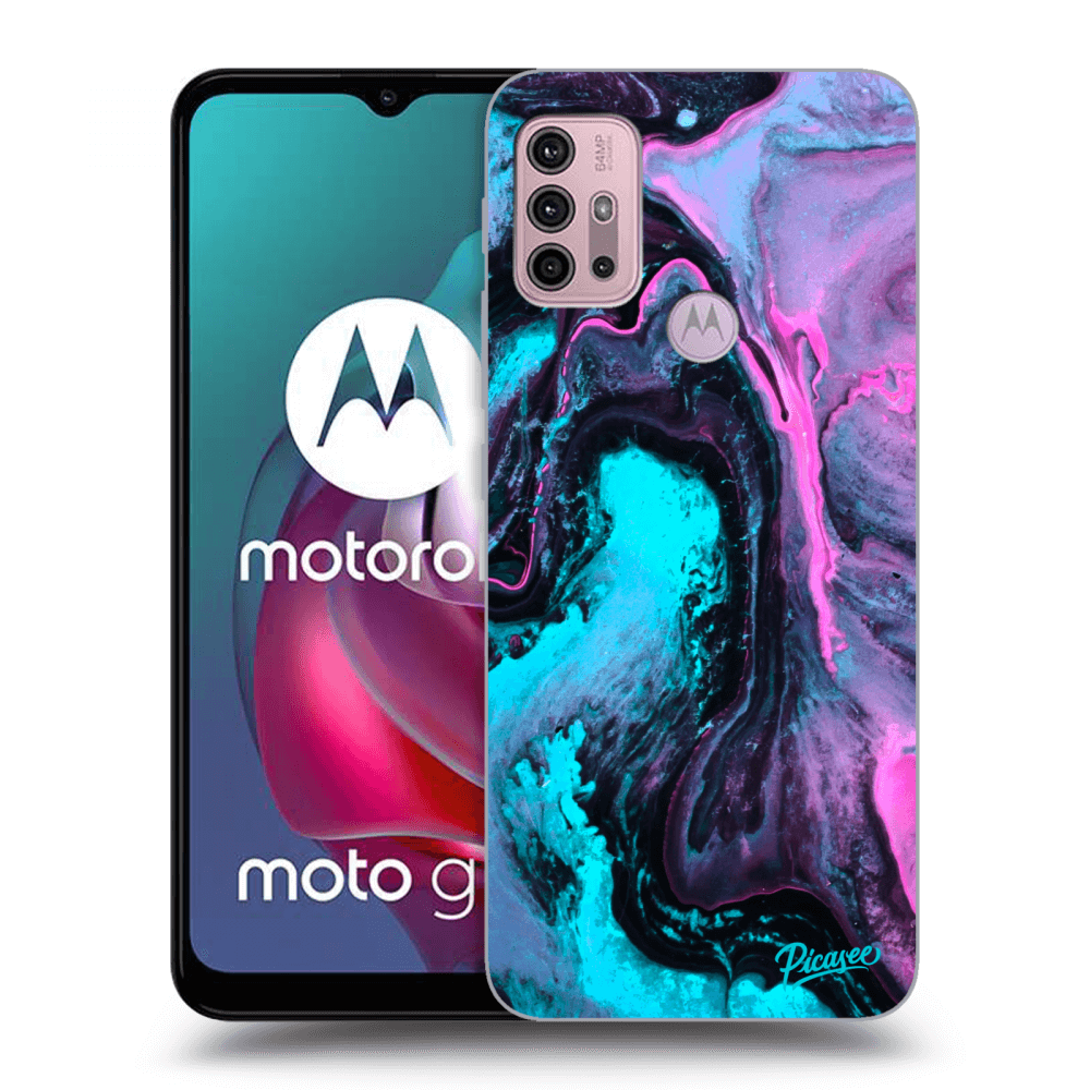 Picasee husă neagră din silicon pentru Motorola Moto G30 - Lean 2
