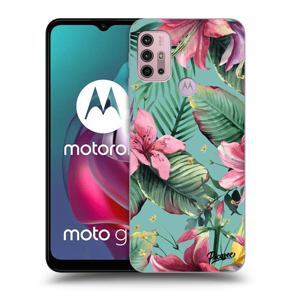 Picasee husă neagră din silicon pentru Motorola Moto G30 - Hawaii