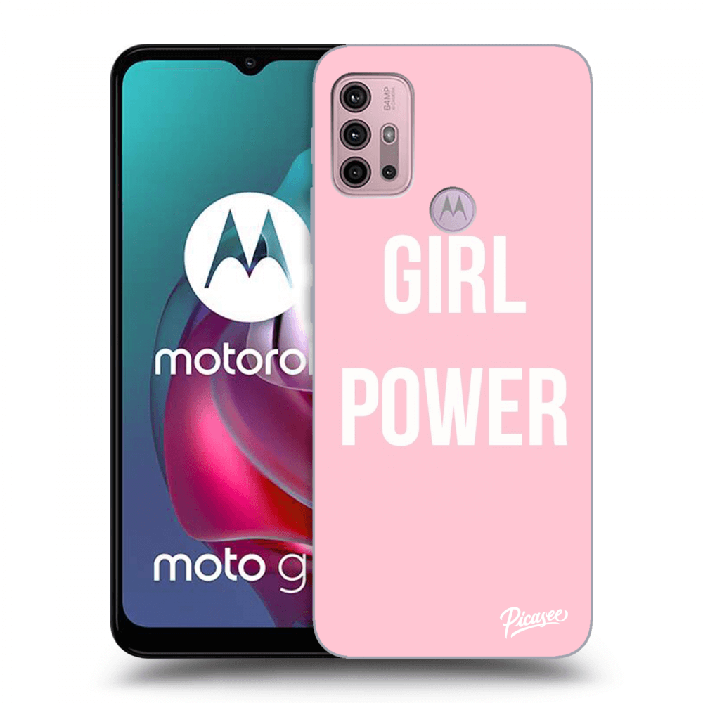 Picasee husă neagră din silicon pentru Motorola Moto G30 - Girl power