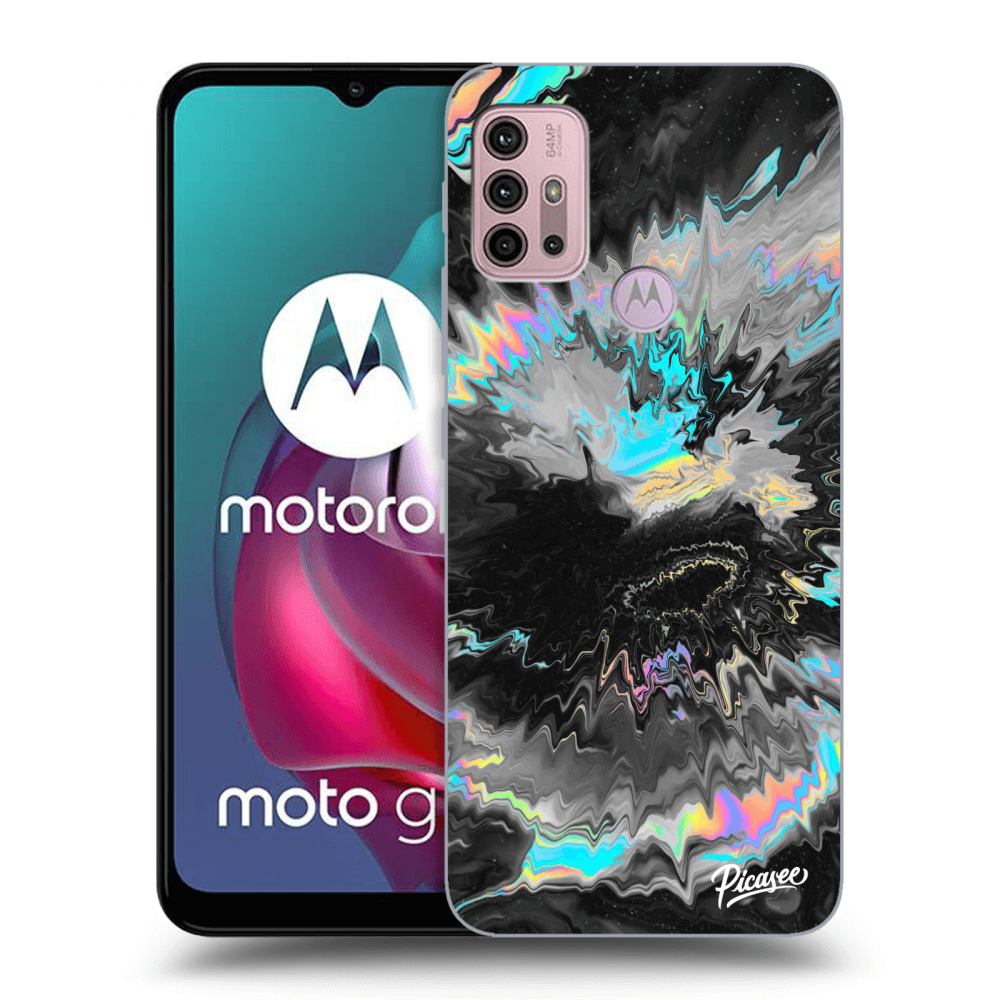 Picasee husă neagră din silicon pentru Motorola Moto G30 - Magnetic