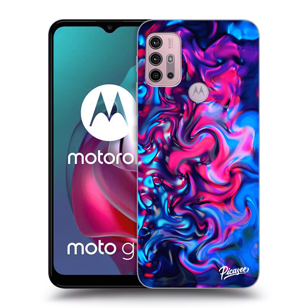 Picasee husă neagră din silicon pentru Motorola Moto G30 - Redlight