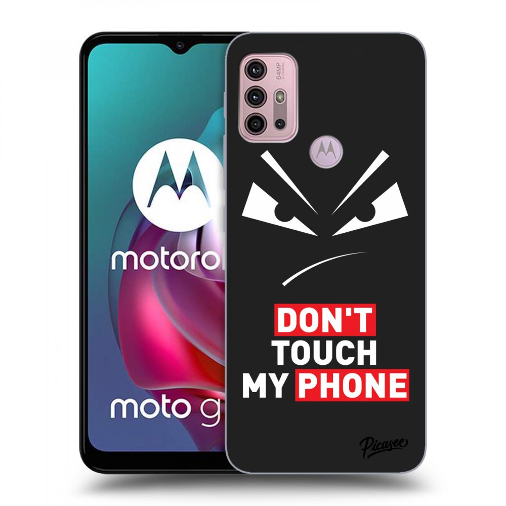 Picasee husă neagră din silicon pentru Motorola Moto G30 - Evil Eye - Transparent