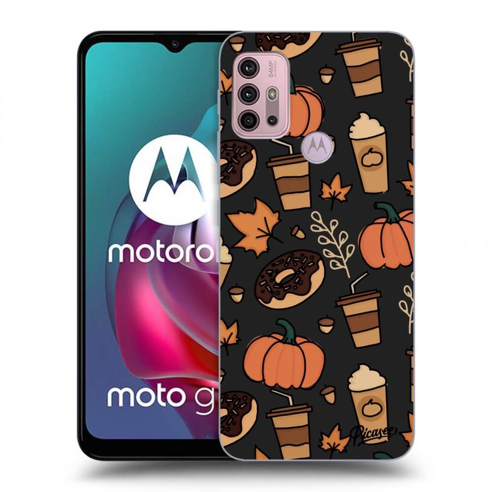 Picasee husă neagră din silicon pentru Motorola Moto G30 - Fallovers