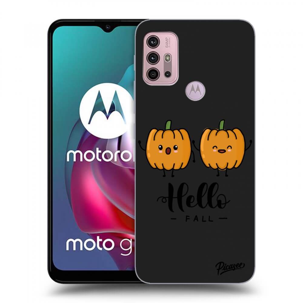 Picasee husă neagră din silicon pentru Motorola Moto G30 - Hallo Fall