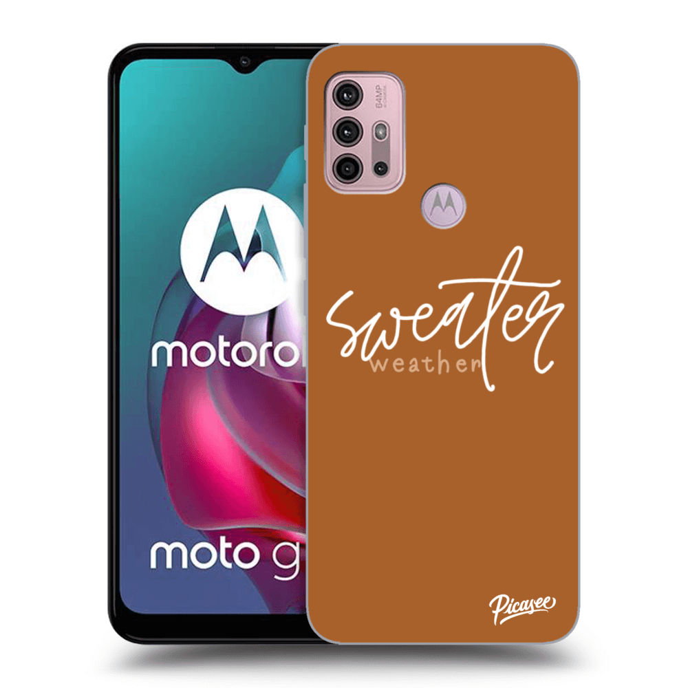 Picasee husă neagră din silicon pentru Motorola Moto G30 - Sweater weather