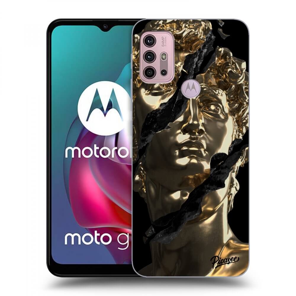 Picasee husă neagră din silicon pentru Motorola Moto G30 - Golder