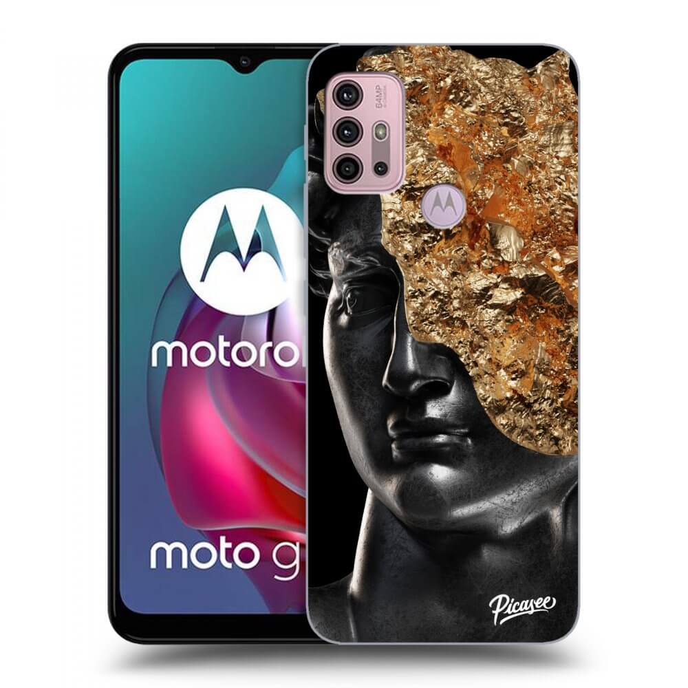 Picasee husă neagră din silicon pentru Motorola Moto G30 - Holigger