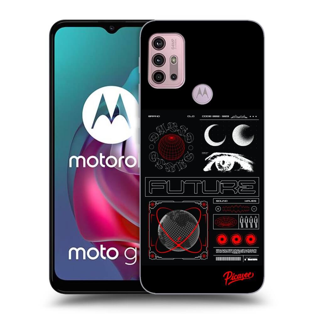 Picasee husă neagră din silicon pentru Motorola Moto G30 - WAVES