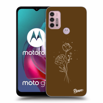 Husă pentru Motorola Moto G30 - Brown flowers