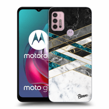 Picasee ULTIMATE CASE pentru Motorola Moto G30 - Black & White geometry