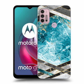 Husă pentru Motorola Moto G30 - Blue geometry