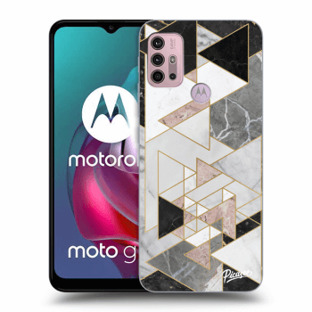 Picasee husă neagră din silicon pentru Motorola Moto G30 - Light geometry