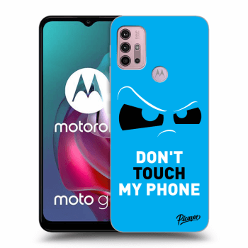 Picasee husă neagră din silicon pentru Motorola Moto G30 - Cloudy Eye - Blue