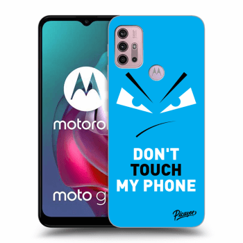 Picasee husă neagră din silicon pentru Motorola Moto G30 - Evil Eye - Blue