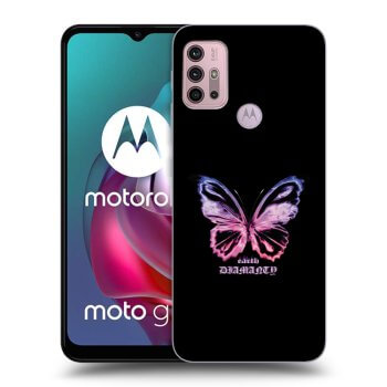 Picasee husă neagră din silicon pentru Motorola Moto G30 - Diamanty Purple