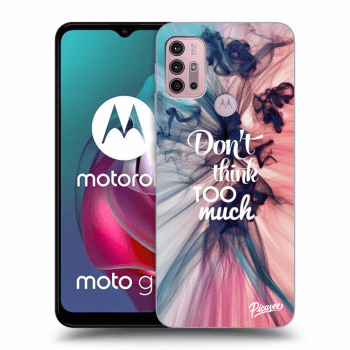 Picasee husă neagră din silicon pentru Motorola Moto G30 - Don't think TOO much