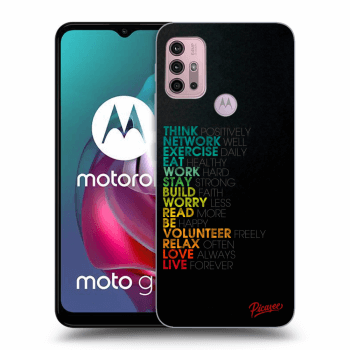 Picasee husă neagră din silicon pentru Motorola Moto G30 - Motto life