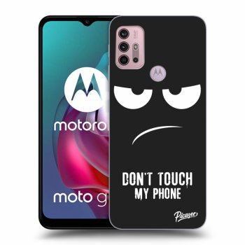 Picasee husă neagră din silicon pentru Motorola Moto G30 - Don't Touch My Phone