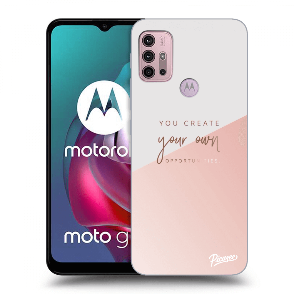 Picasee husă neagră din silicon pentru Motorola Moto G30 - You create your own opportunities