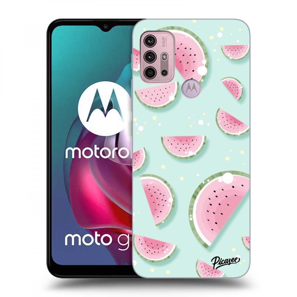 Picasee husă neagră din silicon pentru Motorola Moto G30 - Watermelon 2