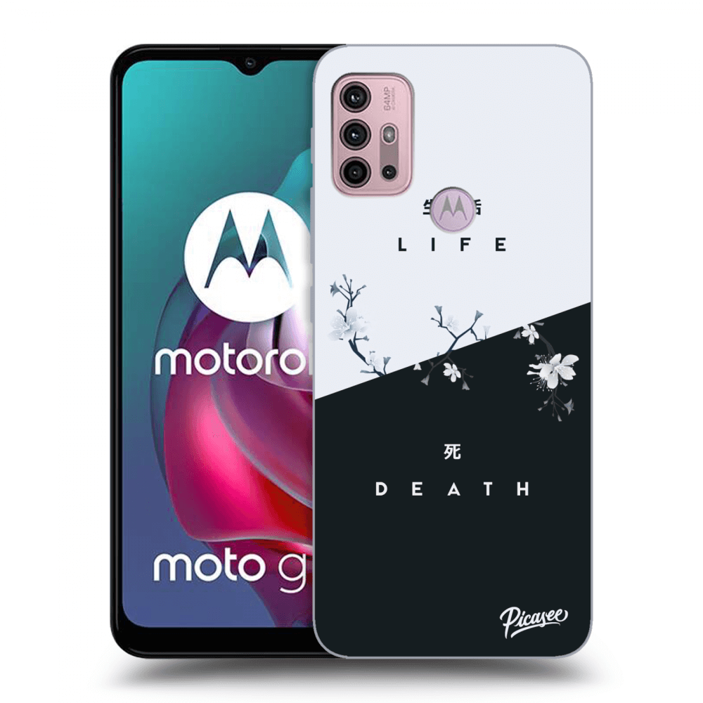 Picasee husă neagră din silicon pentru Motorola Moto G30 - Life - Death