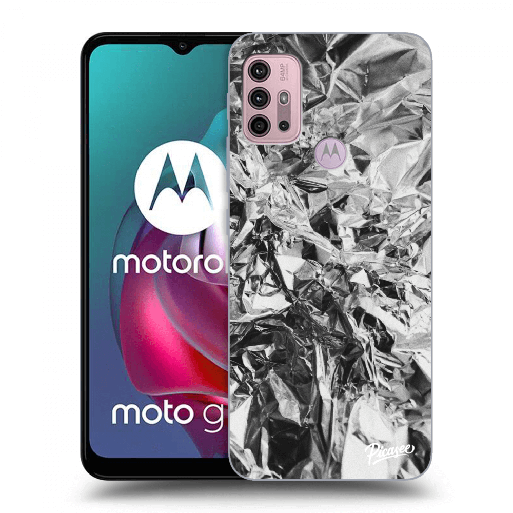 Picasee husă neagră din silicon pentru Motorola Moto G30 - Chrome