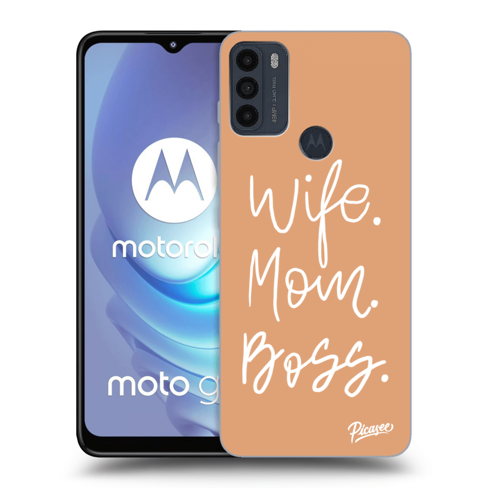 Picasee husă neagră din silicon pentru Motorola Moto G50 - Boss Mama