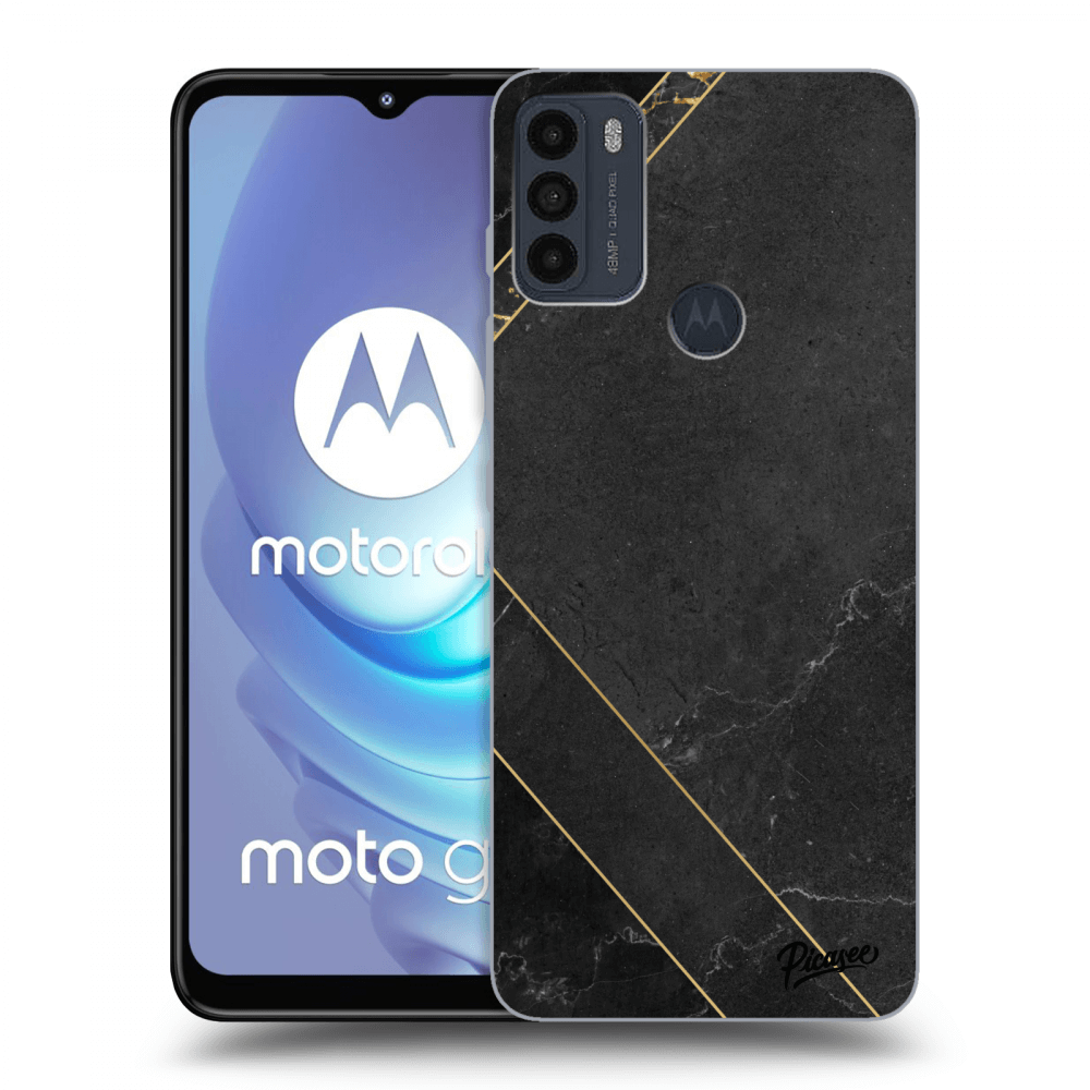 Picasee husă neagră din silicon pentru Motorola Moto G50 - Black tile