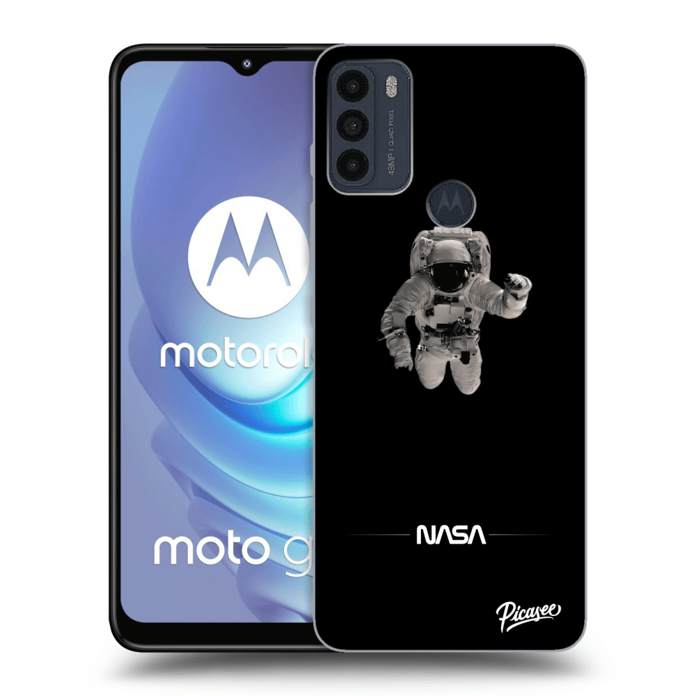 Picasee husă neagră din silicon pentru Motorola Moto G50 - Astronaut Minimal