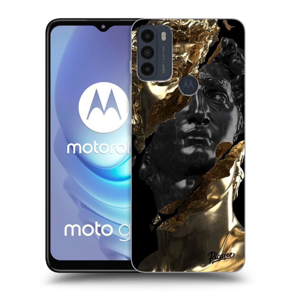 Picasee husă neagră din silicon pentru Motorola Moto G50 - Gold - Black