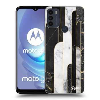 Husă pentru Motorola Moto G50 - Black & White tile