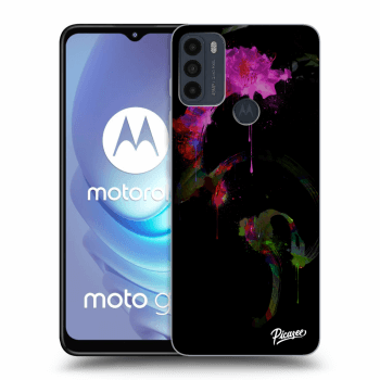 Picasee husă neagră din silicon pentru Motorola Moto G50 - Peony black