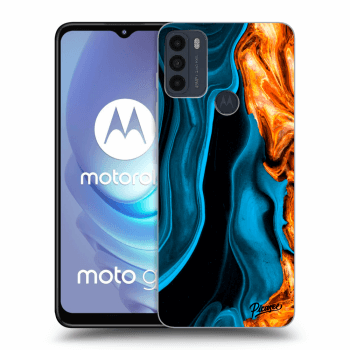 Picasee husă neagră din silicon pentru Motorola Moto G50 - Gold blue