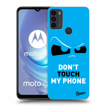 Picasee husă neagră din silicon pentru Motorola Moto G50 - Cloudy Eye - Blue