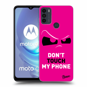 Picasee husă neagră din silicon pentru Motorola Moto G50 - Cloudy Eye - Pink