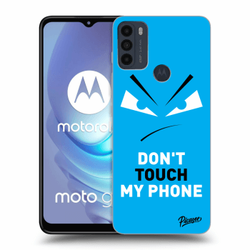 Picasee husă neagră din silicon pentru Motorola Moto G50 - Evil Eye - Blue