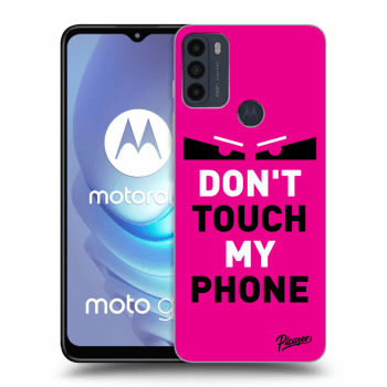 Picasee husă neagră din silicon pentru Motorola Moto G50 - Shadow Eye - Pink
