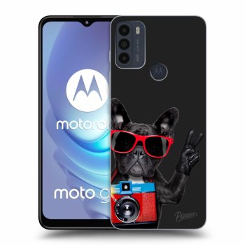 Picasee husă neagră din silicon pentru Motorola Moto G50 - French Bulldog