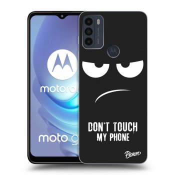 Picasee husă neagră din silicon pentru Motorola Moto G50 - Don't Touch My Phone