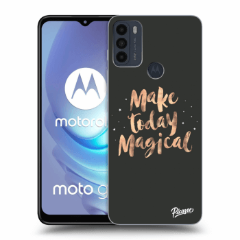 Picasee husă neagră din silicon pentru Motorola Moto G50 - Make today Magical