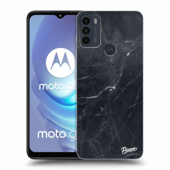 Picasee husă neagră din silicon pentru Motorola Moto G50 - Black marble
