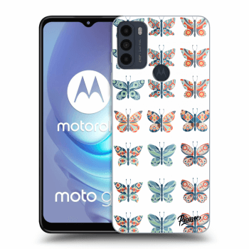 Picasee husă neagră din silicon pentru Motorola Moto G50 - Butterflies