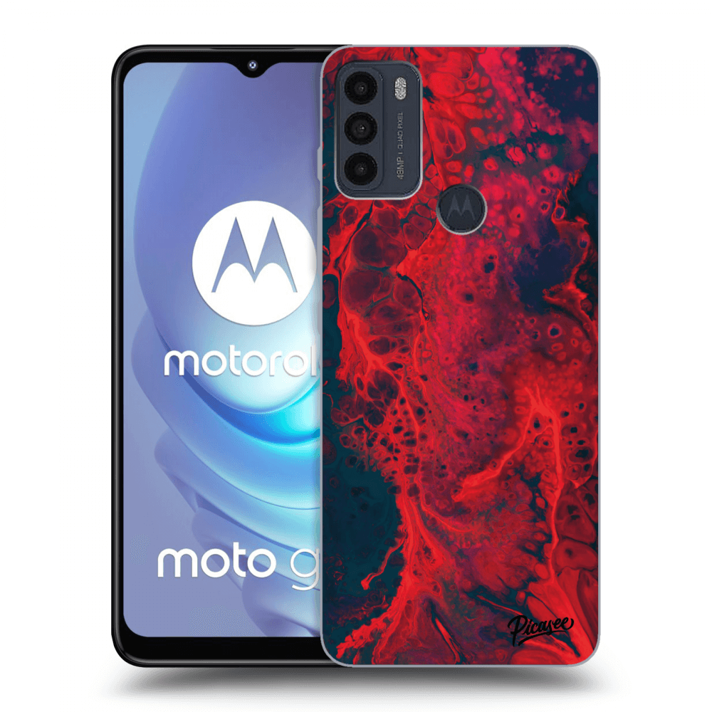 Picasee husă neagră din silicon pentru Motorola Moto G50 - Organic red